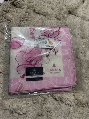 Lanvin Collection Pink Floral Silk Scarf